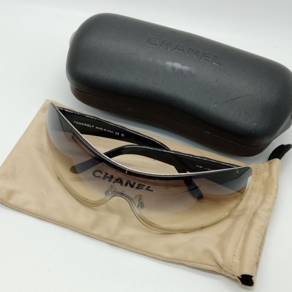 Chanel Sunglasses Men's Black & Silver - Picture 1 of 9